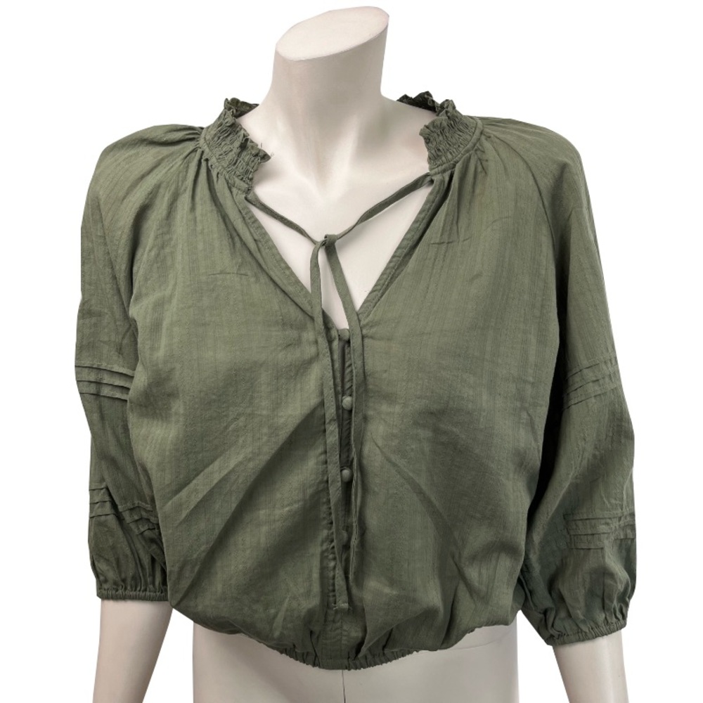 Sanctuary Olive Green Peasant Blouse